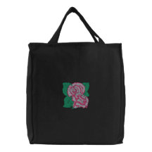 Pink Rose Embroidered Bag