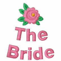 Pink Rose Embroidered T shirt