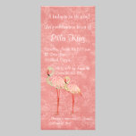 Pink Rose Flamingos Baby Invitation invitations