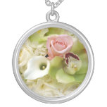 Pink rose floral jewelry