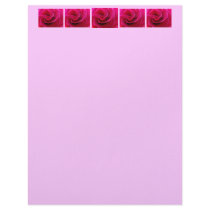 Pink Rose Flower Letterhead custom Roses