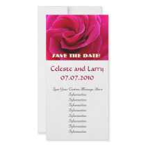 Pink Rose Flower Spiral Save the Date! Cards Picture Card