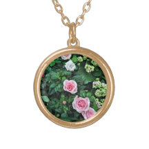 Pink rose Flowers and Tiny buds Jewelry