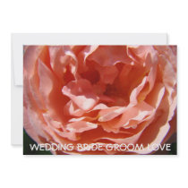Pink Rose Flowers Save the Date Wedding Card Personalized Announcement
