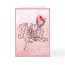 Pink Rose for Mom Card