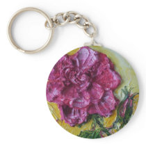 Pink Rose Keychain