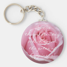 Pink Rose Keychains