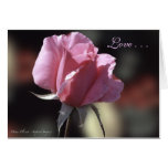 Pink Rose Love Card