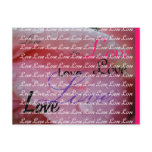 Pink rose Love greeting Postcards