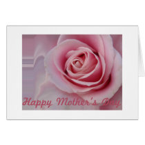 pink rose mothers day greeting cards