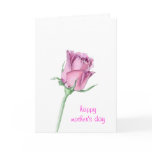 Pink Rose Mother's Day Card