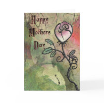 Pink Rose Mothers Day Card (Customisable)