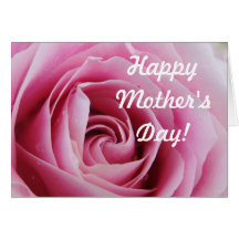 Pink Rose Mother's Day Greeting Card