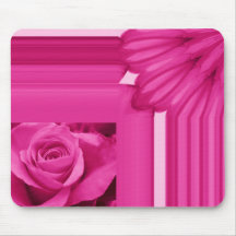 Pink rose mouse pad