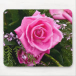 pink rose mousepad