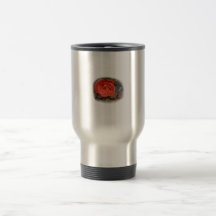 Pink Rose on Metal Mallet Bells Coffee Mugs