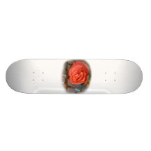 Pink Rose on Metal Mallet Bells Skateboard Decks