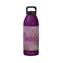Pink Rose Parchment Water Bottle