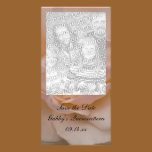 Pink Rose Quinceañera Save the Date photo cards