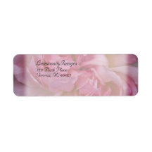 Pink Rose Return Address Labels