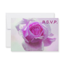 Pink rose - RSVP formal Personalized Invitation