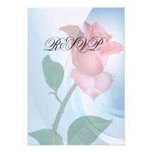 Pink  Rose RSVP Invitation