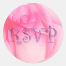 Pink Rose RSVP Sticker