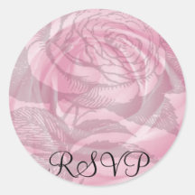 Pink Rose  RSVP Sticker