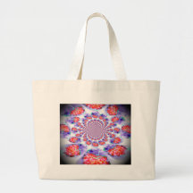 Pink Rose Swirling Tote Bags
