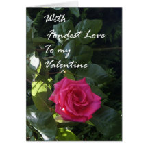 Pink Rose Valentine Card