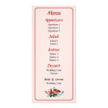 Pink Roses and Snapdragons Menu... Rack Cards