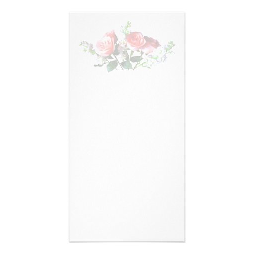 Pink Roses and Snapdragons Photo Greeting Card