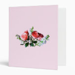 Pink Roses and Snapdragons Vinyl Binders