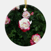 Pink Roses Christmas Ornament