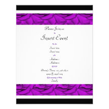 Pink roses - customizable invitation photo insert