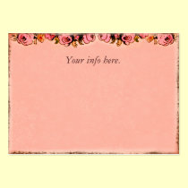 Pink Roses Design Business Profile Card business cards