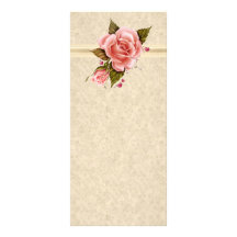 Pink Roses Full Colour Rack Card