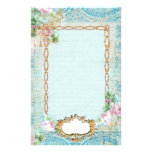Pink Roses & Lace Romantic Stationery