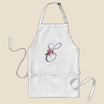 Pink Roses Monogram E aprons