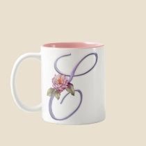 Pink Roses Monogram E mugs