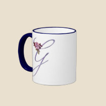 Pink Roses Monogram G mugs