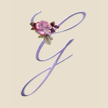 Pink Roses Monogram G t-shirts