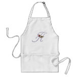Pink Roses Monogram H Apron