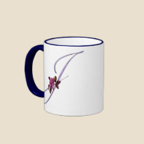 Pink Roses Monogram J mugs