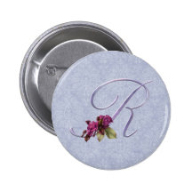 Pink Roses Monogram R
