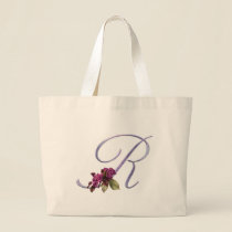 Pink Roses Monogram R bags