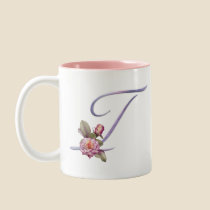 Pink Roses Monogram T mugs