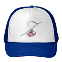 Pink Roses Monogram Z Hat