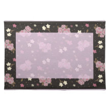 Pink Roses on dark brown background Placemat