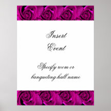 Pink roses posters templates - customizable